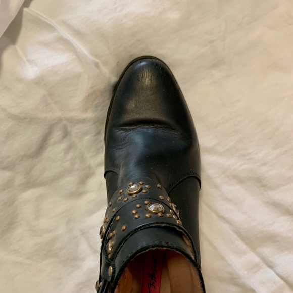 🎈SOLD!🎈 Betsey Johnson Leather Rhinestone Boots - Picture 4 of 8